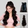 Peluca Estilo Coreano para Mujer, Cabello Largo Rizado con Pinza de Garra, Cola de Caballo Alta Esponjosa de Moda, Extensiones de Cabello Rizado Forma de Pera, Pieza Única al por Mayor