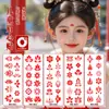 Adesivos de Sobrancelha para o Dia das Crianças Adesivos Faciais para o Dia das Crianças Meninas com Traje Antigo Doce Estilo Antigo Traje Chinês Cor Festiva Adesivos de Tatuagem à Prova d'Água
