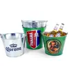 Balde de Metal Galvanizado de Ferro para Fabricante 5 litros Bolsa Balde de Gelo para Cerveja Bar Vida Doméstica Alça Balde de Gelo