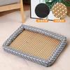 Cama Nido para Mascotas verano lino alta temperatura verano perrera esterilla de ratán cuadrada nido fresco cuatro estaciones universal entrega envío gratis