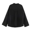 Atacado de roupas femininas estilo europeu e americano ins, nova coleção de outono, camisa elegante e estilosa com bolso bordado 4786284