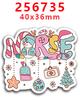 Nuevo parche de resina acrílica con lazo 2023 adorables pegatinas decorativas para refrigerador PR256736