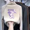 Camada base infantil de gola alta parcial, camiseta quente de manga comprida com forro de fleece para outono e inverno, para meninas e crianças mais velhas, feita de fleece alemão, adequada como camada interna para o outono