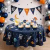 Bandeirola de Aniversário Divertida em Desenho Animado Elementos do Céu Estrelado Faixa com Letras Decoração Pendurada Espiral Topper de Bolo Enfeites Decoração