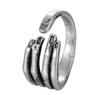 2021 Amazon Serpiente Animal Anillo Abierto Rana Juego de 16 Piezas Fabricante de Joyería Punk Estilo Pareja Plata Antigua