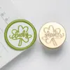 Nova Cabeça de Carimbo de Selo de Cera Série Inglesa 2,5cm Latão Sólido Cabeça de Carimbo Gravada para Diário e Selagem de Envelopes