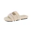 Pantuflas de felpa de algodón de suela plana súper populares para mujer, adecuadas para usar en exteriores, nuevo modelo otoño e invierno 2026, extremadamente elegantes y cómodas para uso en casa