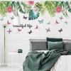 Novo estilo nórdico à beira-mar grandes folhas casa embelezamento adesivos quarto sala sofá TV fundo adesivos de parede