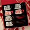 Regalo de Boda Chino para Recién Casados, Novios, Par de Tazas de Café para Compromiso, Caja de Regalo para Inauguración de Casa, Taza de Café