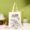 Bolsa de Lona con Dibujos en Stock, Personalizable, Engrosada, Bolsa de Lona de Gran Capacidad, Bolso de Hombro, Se Puede Imprimir con Logo, Bolsa de Compras