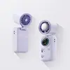 Jixiang 2026 Ventilador de Escritorio Colgante de Cuello Plegable de Mano Ventilador Potente de Alta Velocidad Transfronterizo Ventilador Portátil de Mano con Enfriamiento por Hielo