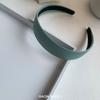Diadema de ala ancha de satén color caramelo, estilo coreano, elegante y sencilla, para lavarse la cara, de tela de color liso, accesorio de viaje para el cabello para mujer.
