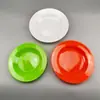 Prato de plástico branco prato fundo prato redondo melamina prato de legumes imitação de porcelana louça tigela prato prato