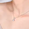 Nuevo Producto de Verano de Tonglin Collar con Colgante de Estrella Girasol de Plata de Ley 925 Cadena de Clavícula de Flor de Lujo Ligero Cadena de Cuello de Flor de Ciruelo