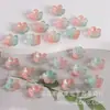 Flor Miniatura de Cinco Pétalas com Bordas Esmaltadas, Base de Flor de Ameixa 3D DIY Feita à Mão para Acessórios de Colares e Pulseiras