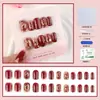 Uñas postizas de alta gama de 24 piezas, populares en línea, estilo puro y deseable, realza el cutis, uñas artificiales hechas a mano
