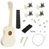 Kit DIY de Ukelele de 21 pulgadas, Superventas Transfronterizo, Madera Cruda de Tilo sin Terminar para Instrumento Musical Pintado a Mano con Graffiti