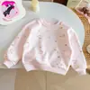 Sudadera dulce de estilo coreano para niñas, nueva colección otoño 2026, linda estampada de dibujos animados, top casual versátil para bebés, moderno