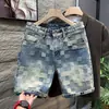 Jeans para Hombre 2026 Nuevo Estilo Americano Verano Shorts Ligeros de Moda Versátiles Shorts de Pierna Recta de Lujo Ligero
