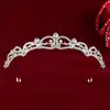 Coroa de Noiva Barroca Simples de Strass Princesa Coroa de Aniversário Infantil Acessórios para Vestido de Noiva