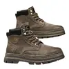 Botas de trabajo casuales y elegantes, nueva colección de otoño para hombre, estilo británico retro, botas de caña alta para hombre, botas de senderismo para exteriores