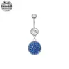 Gaibei Anillo de Ombligo de Acero Inoxidable Transfronterizo Europeo y Americano Colgante con Forma de Corazón Anillo de Ombligo Forma de Mariposa Joyería Corporal para Perforación Clavo de Ombligo
