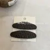 Estilo Coreano de Principios de Otoño Estilo Suave Tela de Puntos Pequeños Pinza BB Pinza Ovalada para el Cabello Pinza para Flequillo Lateral Pinza para Cabello Suelto Pinza Doble Pinza para el Cabello