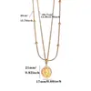 Collar Colgante de Amor Super Hada Multicapa Transfronterizo Diseño de Acero Inoxidable Cadena de Clavícula Elegante Apilada de Doble Capa para Mujeres