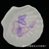 Hielo a través de mariposa de dos colores perforada hecha a mano DIY accesorios para joyería accesorios red hot tiembla suministro en vivo en stock al por mayor