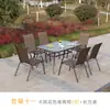 Mesa y sillas apilables para exteriores con reposabrazos, sillas con respaldo de tela a prueba de lluvia para patio, terraza de ocio para balcón, cafetería de té, casa de té
