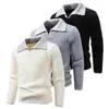 Suéter de punto de dos piezas para hombre, estilo pullover con cuello alto, nuevo para otoño/invierno 2026, una capa base moderna y casual para hombres jóvenes