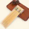 Hashis de Bambu Marmorizados de Alta Qualidade Não Mofados Resistentes a Altas Temperaturas Antiderrapantes Antirrolamento Utensílios de Mesa Domésticos de Madeira Natural
