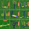 Conjunto de Equipamentos de Fitness ao Ar Livre para Parques, Comunidades, Novas Áreas Rurais e Caminhos com Equipamentos para Exercício de Idosos