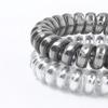 Qiyue Europeo y Americano Transfronterizo de Alta Elasticidad Metal Plateado Brillante Cordón para Teléfono Lazo para el Cabello Lazo para el Cabello de Amazon