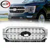 Adequado para Raptor F150 2021-2023 Grade Frontal Superior Colmeia Cromada Ml3Z8200Ha
