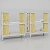 Cama de hierro de doble capa, cama superior e inferior, apartamento, dormitorio de estudiantes, cama superior e inferior, dormitorio del personal, escalera de una pieza, cama de hierro