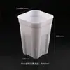 Vaso Quadrado Vientiane Cintura Alta Controle de Raízes Pequeno Vaso de Plástico Quadrado Preto Vaso para Flores Suculentas Vaso para Estacas de Rosas Vaso para Mudas Rolo de 12