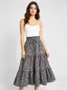 Nueva Falda Floral 2026 para Mujer, Falda de Cintura Alta Corte A, Falda de Paraguas Estampada Estilo Bohemio, Falda Retro Europea y Americana