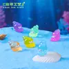 Micro-Paisaje Creativo Luminoso Animales Marinos Cangrejo Ermitaño Caballo Marino Pequeño Lindo Accesorios Decorativos DIY Pequeños Adornos