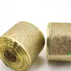 Cinta de Lentejuelas Doradas y Plateadas Navideñas 10 Yardas/Rollo Decoración de Fiesta Borde de Alambre Lazo Envoltura de Regalos Encaje Edición Limitada