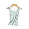 Conjunto de Dama Estilo ChanelIncluye Cárdigan/Chaleco de Punto de Lana con Cuello en V de 48 Piezas para Mujer Top Rayado con Volantes