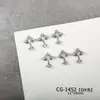 Accesorios para Uñas con Cruz de Circonita Brillante, Estilo Punk Hot Girl, Cruces Tridimensionales Incrustadas con Diamantes, Decoraciones de Uñas Portátiles