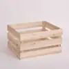 Caja de Almacenamiento de Madera Maciza, Caja de Madera Rectangular Vintage, Caja para Exhibición de Frutas en Supermercado, Cajón de Madera, Caja con Marco de Madera