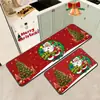 Felpudo Navideño Grinch Transfronterizo Felpudo de Cocina Absorbente y Anti-Grasa Felpudo de Entrada Set de Dos Piezas en Stock