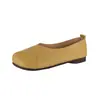 Mocassins Femininos de Solado Plano e Macio Estilo Coreano Lançamento 2026 Primavera e Outono Novos Slip-On Sapatos de Vovó Bico Baixo Sapatos Preguiçosos