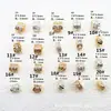 Acessórios de Ouro 14k com Micro Zircônias Contas Pulseira Colar DIY Contas Espalhadas com Furo Grande Acessórios de Contas Cor Tesouro Joias