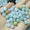 Jade A Material Contas Espalhadas Contas Redondas Espalhadas 10mm Contas de Jade Verde Branco Natural Jade Beads Pulseira Contas de Jade Birmanesas