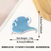 Patche Bordado Letra 26 Baleia Novo Desenho Animado Transfronteiriço Onda Azul e Branca Adesivo Termocolante Patche Decorativo Patche para Roupa