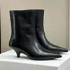Botas de Mujer Estilo Minimalista 2026 Otoño e Invierno Nuevas Botas de Montar Retro Puntiagudas Botas de Tacón Fino Adelgazantes