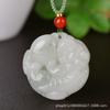 Colgante de conejo de jade dorado de Hetian de Xinjiang, colgante de Buda Maitreya de jade Tian Shan Cui, colgante de hebilla de seguridad de doble fénix